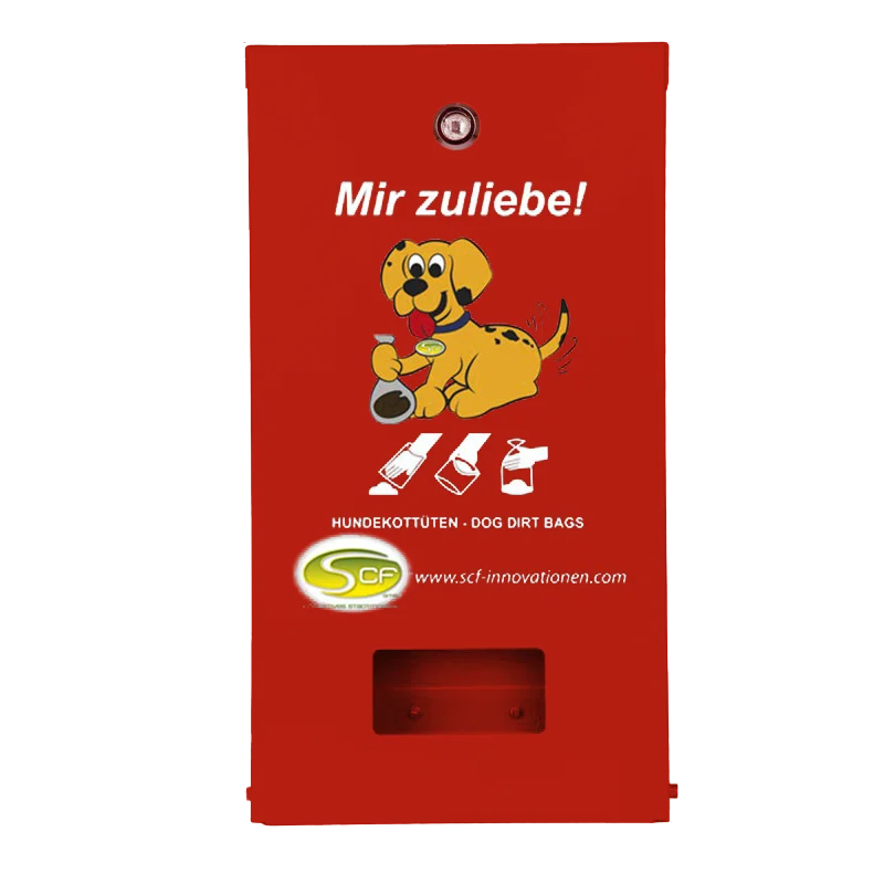 Hundekotbeutelspender Snoopie Wandmontage, Verkehrsrot