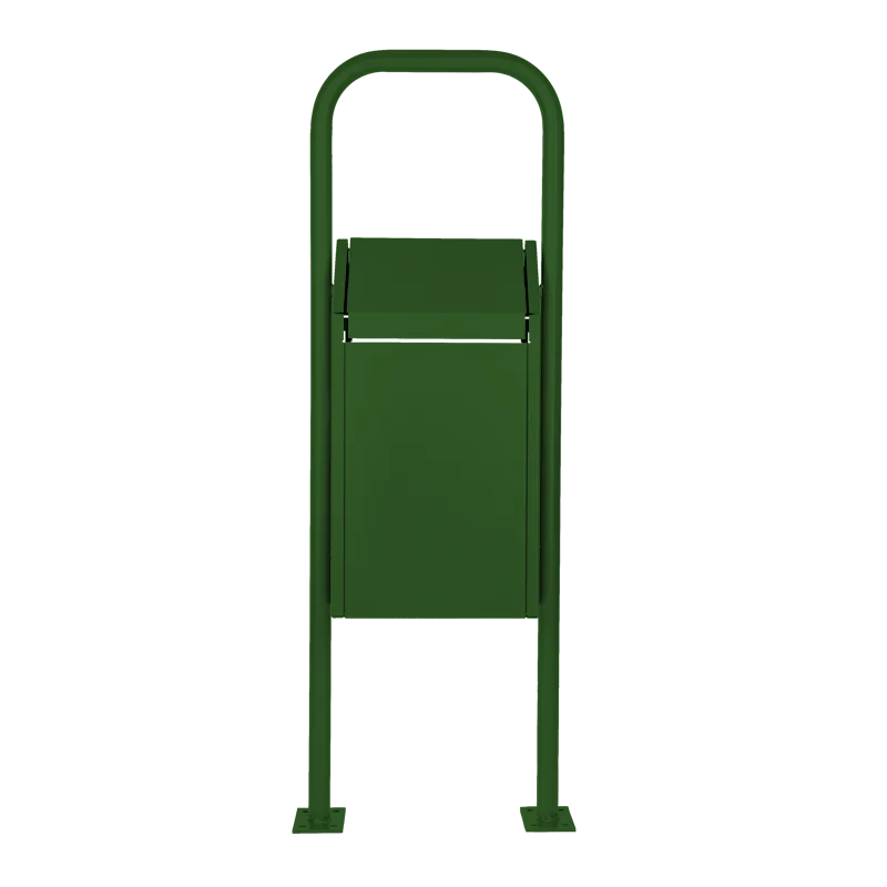 Mülleimer Schwingdeckel mit Bügel Laubgrün