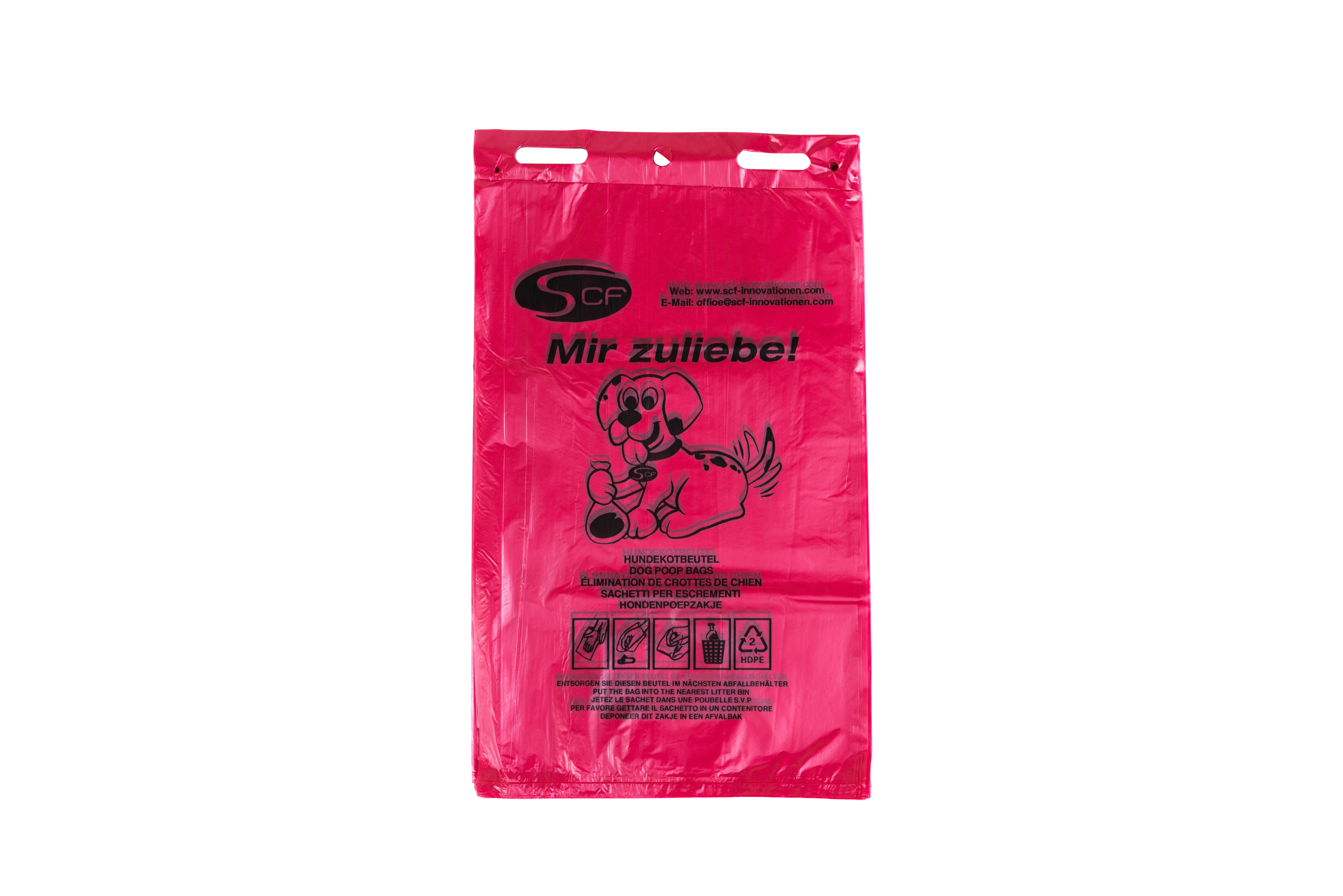 Hundekotbeutel Snoopie Rot transparent mit aufschrifft