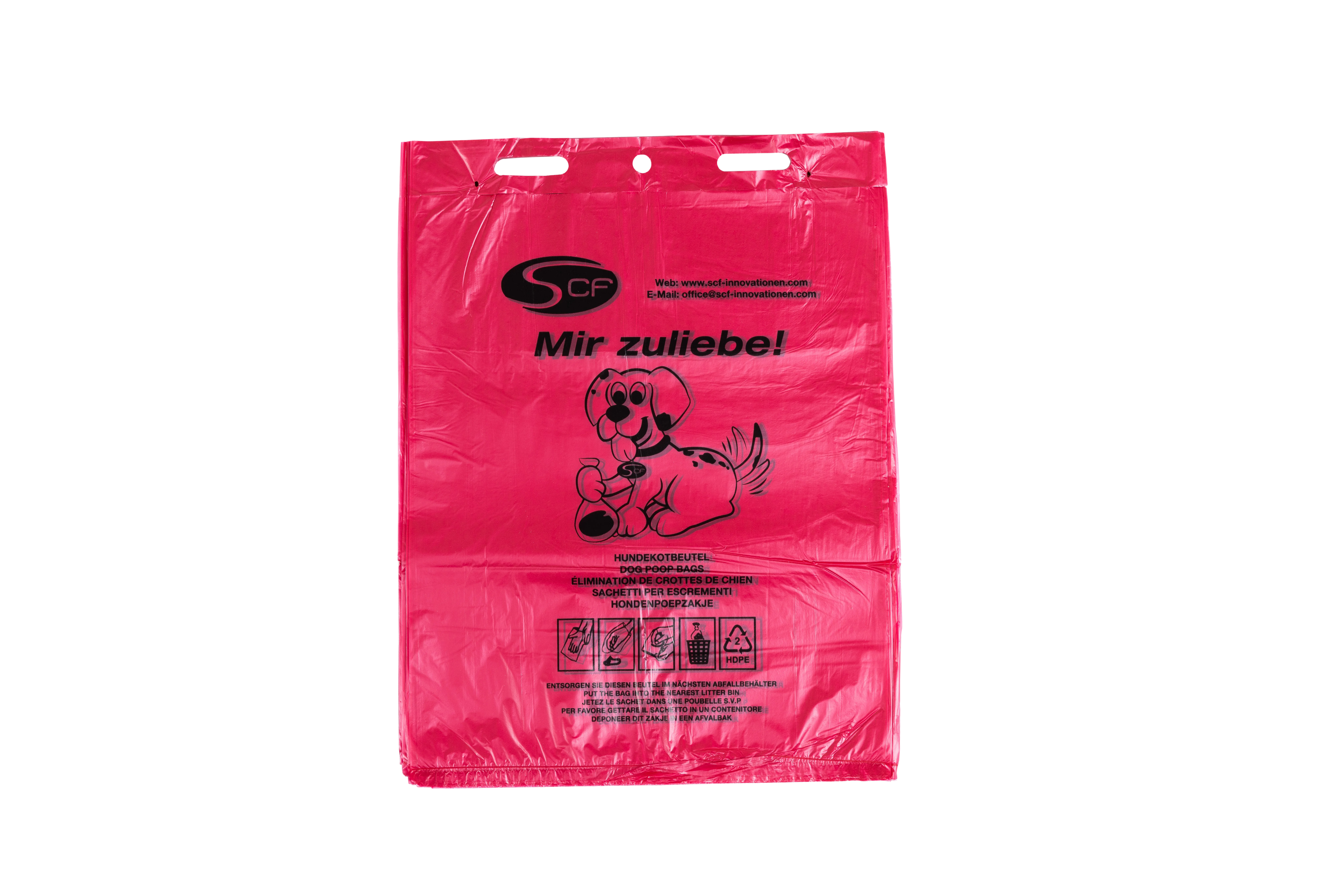 Hundekotbeutel Flexi/Standard Rot transparent mit aufschrifft